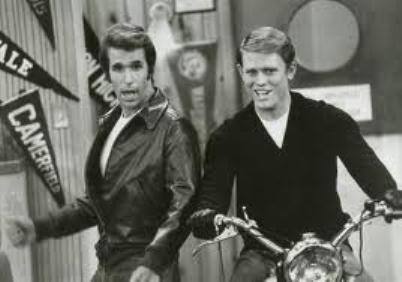 Fonzie and Richie Cunningham from Happy Days Fonzie and Richie Cunningham from Happy Days