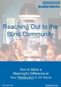 Screenshot showing Reaching Out to the Blind Community cover page.