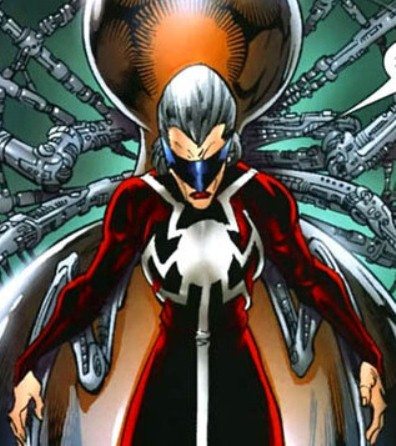Madame Web from Marvel Comics connected to her life support system Madame Web from Marvel Comics connected to her life support system