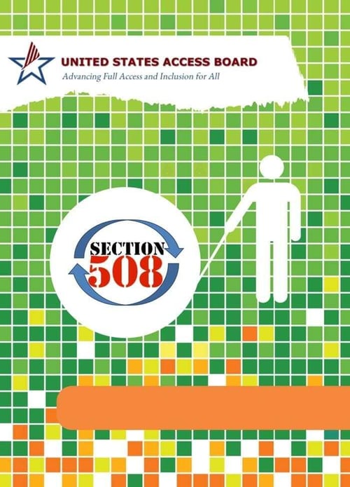 Image showing the United States Access Board logo and the words 508 Refresh on a tiled multi-colored background Image showing the United States Access Board logo and the words 508 Refresh on a tiled multi-colored background