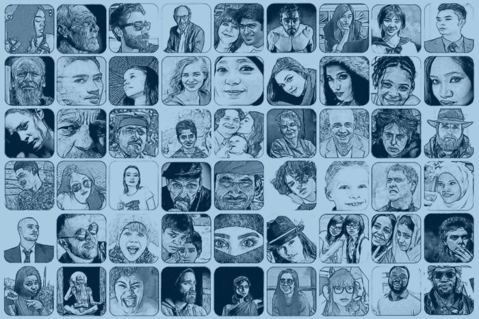 Collage of faces from all walks of life and abilities